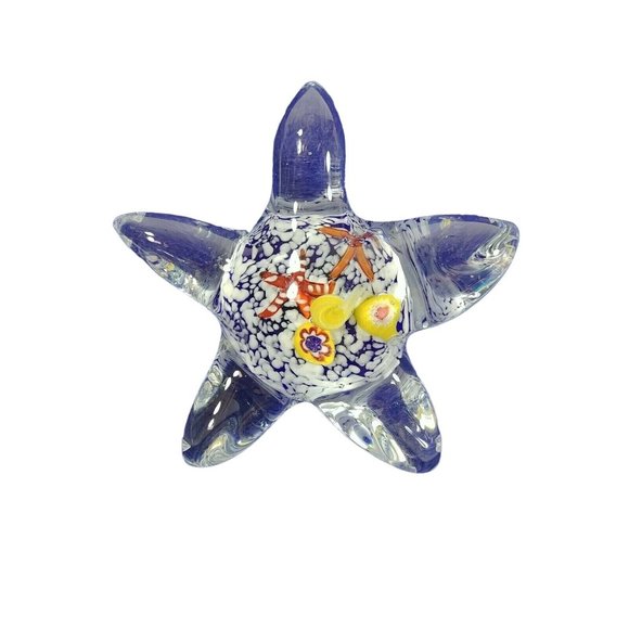 Paperweight Starfish Millefiori Art Glass - Picture 4 of 9
